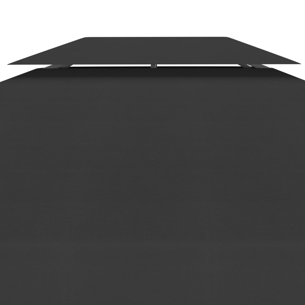 vidaXL Κάλυμμα για Κιόσκι 2 Επιπέδων Μαύρο 4 x 3 μ. 310 γρ./μ²