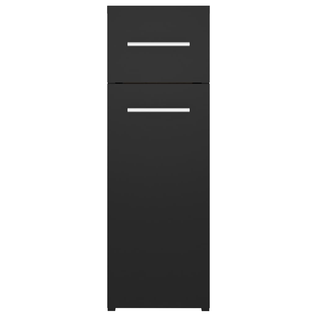 vidaXL Συρταριέρα Γενικής Χρήσης Μαύρη 20 x 45,5 x 60 εκ. Μοριοσανίδα