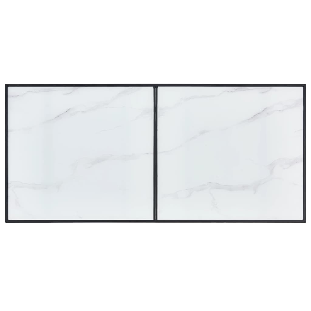 vidaXL Τραπεζαρία Λευκή 140 x 70 x 75 εκ. από Ψημένο Γυαλί