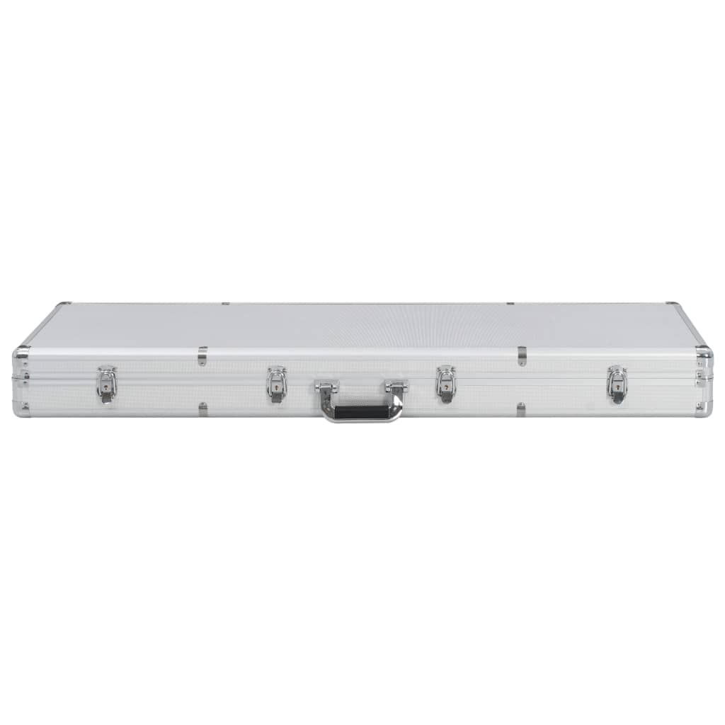 vidaXL Βαλίτσα Όπλου Ασημί 118 x 38 x 12 εκ. από Αλουμίνιο