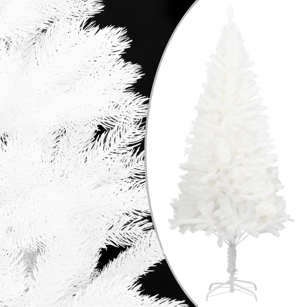 vidaXL Χριστ. Δέντρο Προφωτισμένο Τεχνητό Μπάλες Λευκό 150εκ
