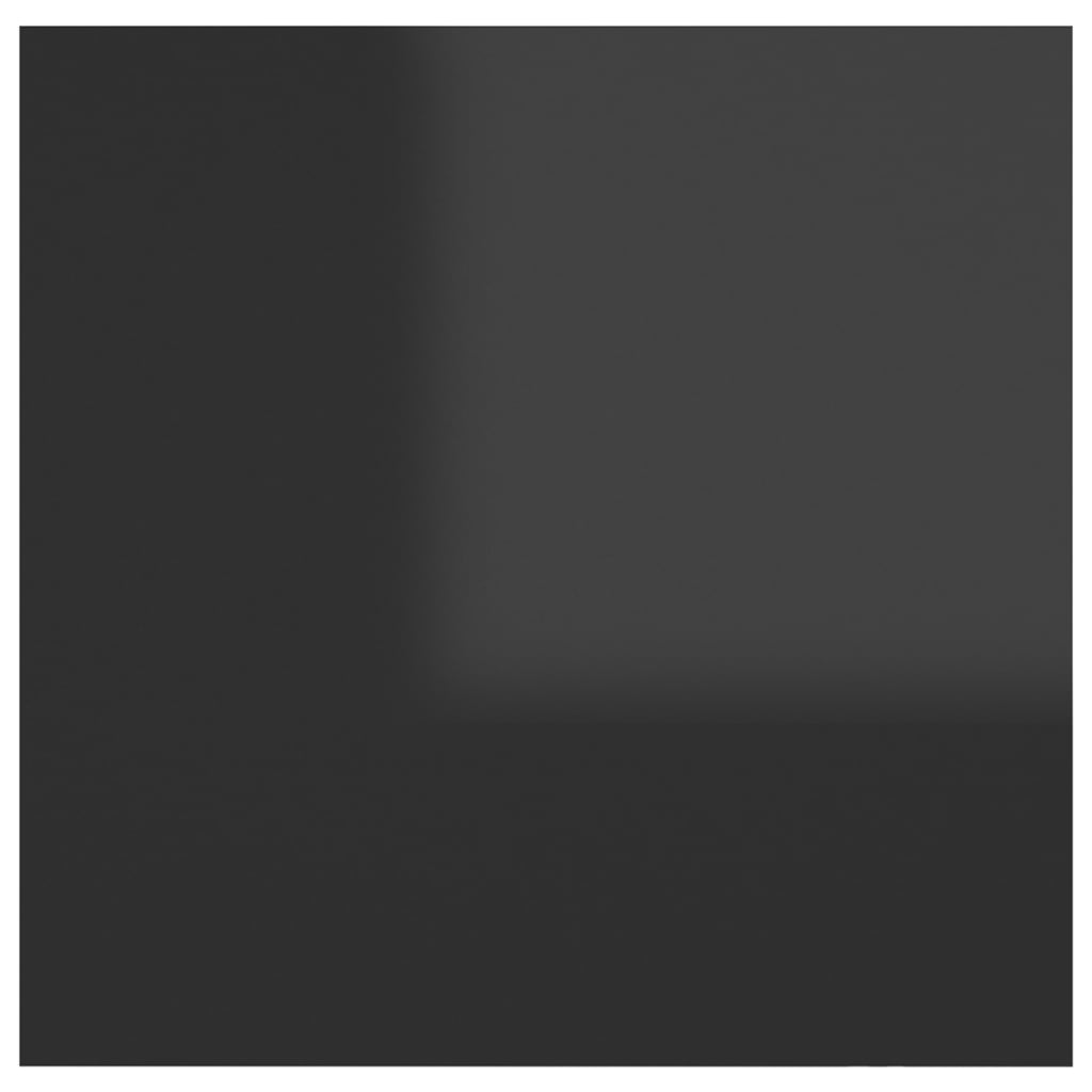 vidaXL Κομοδίνο Γυαλιστερό Μαύρο 30,5 x 30 x 30 εκ. από Μοριοσανίδα