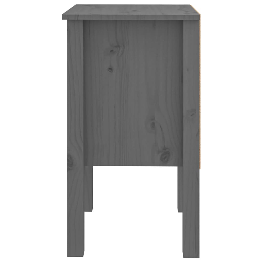 vidaXL Κομοδίνα 2 τεμ. Γκρι 40 x 35 x 61,5 εκ. από Μασίφ Ξύλο Πεύκου