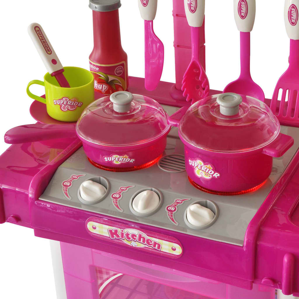 Κουζίνα Παιδική Παιχνίδι με Εφέ Φωτισμού/Ήχου Ροζ