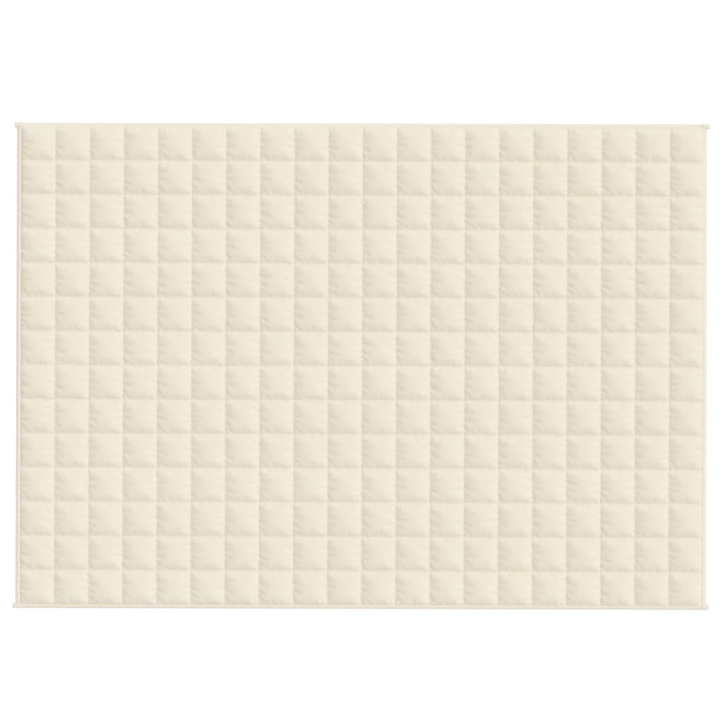 vidaXL Κουβέρτα Βαρύτητας Ανοιχτό Κρεμ 135 x 200 εκ. 6 κ. Υφασμάτινη