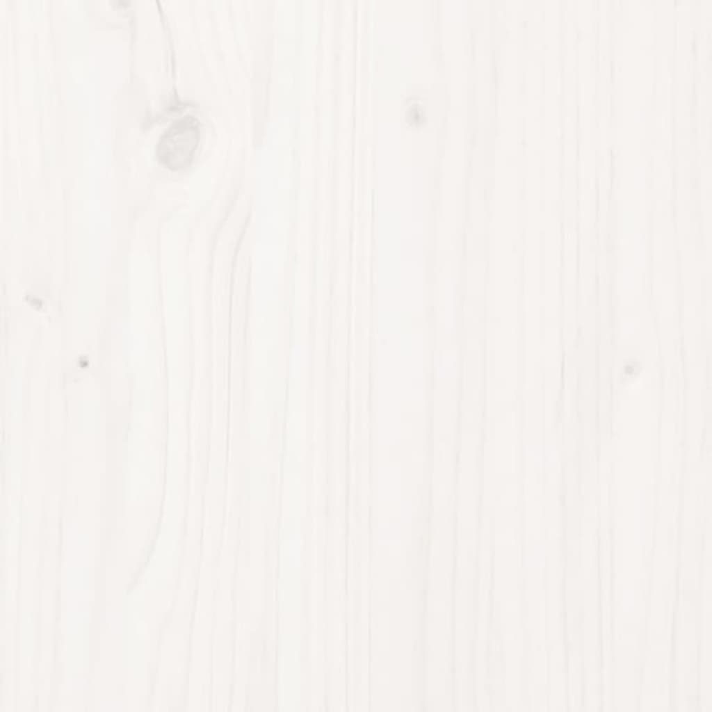 vidaXL Ραφιέρα Καυσόξυλων Λευκό 108x64,5x77 εκ. από Μασίφ Ξύλο Πεύκου