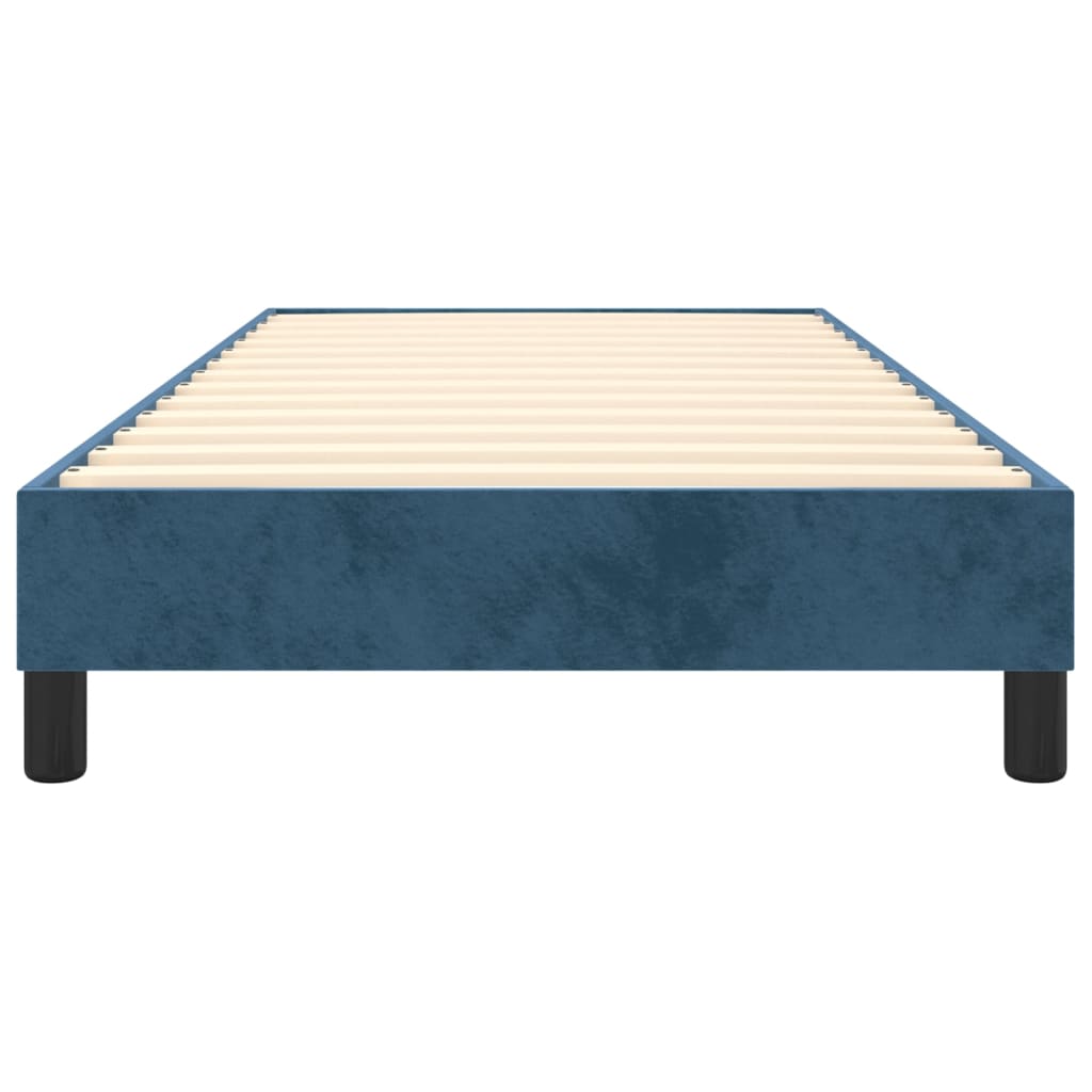 vidaXL Πλαίσιο Κρεβατιού Boxspring Σκούρο Μπλε 90x200 εκ. Βελούδινο
