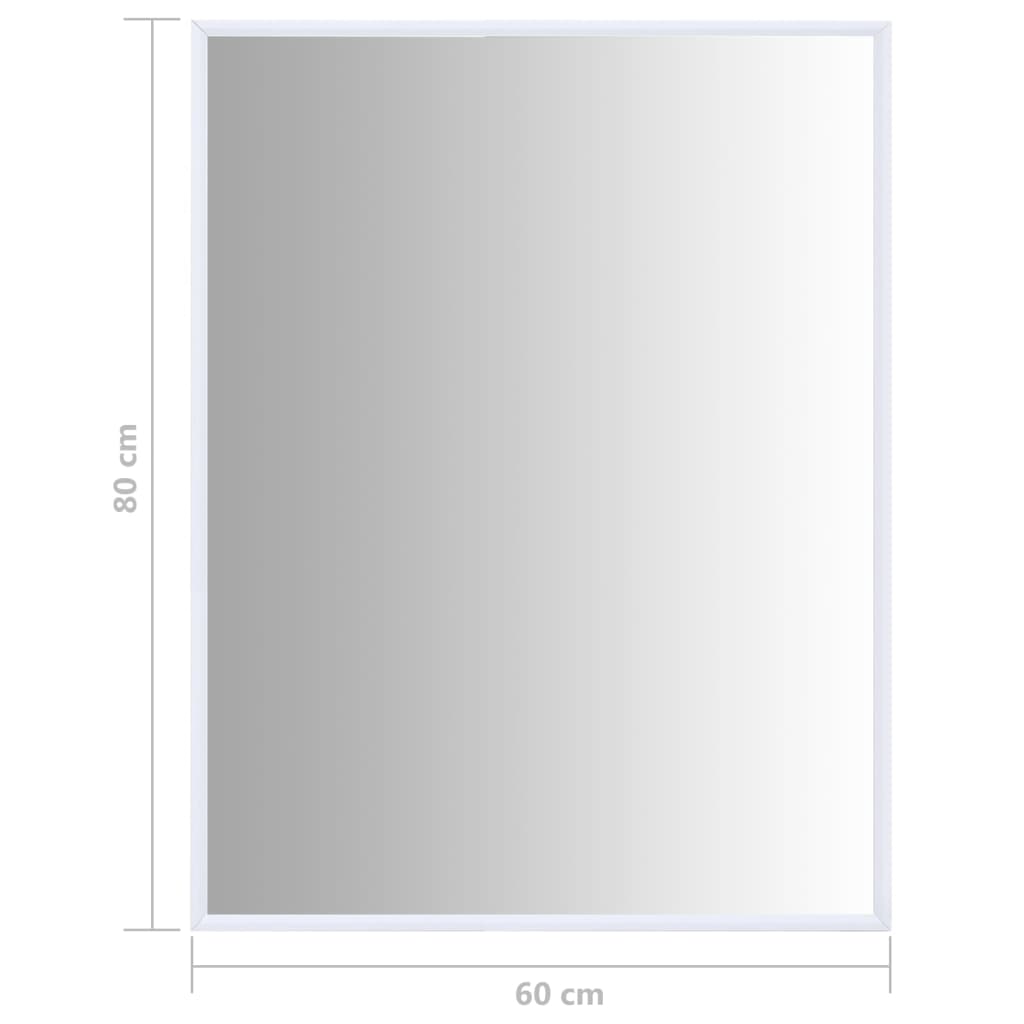 vidaXL Καθρέφτης Λευκός 80 x 60 εκ.