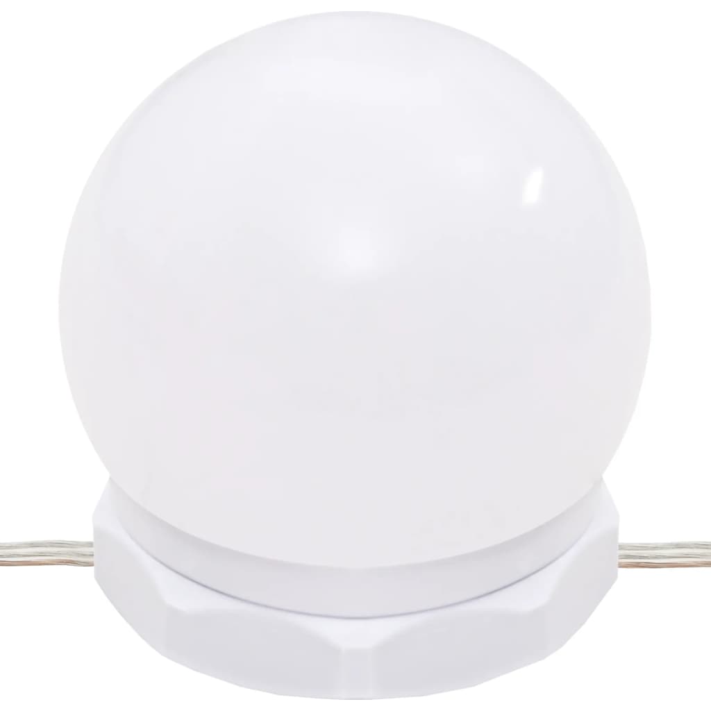 vidaXL Έπιπλο Καθρέπτη με LED Μαύρο 76 x 15 x 55 εκ.