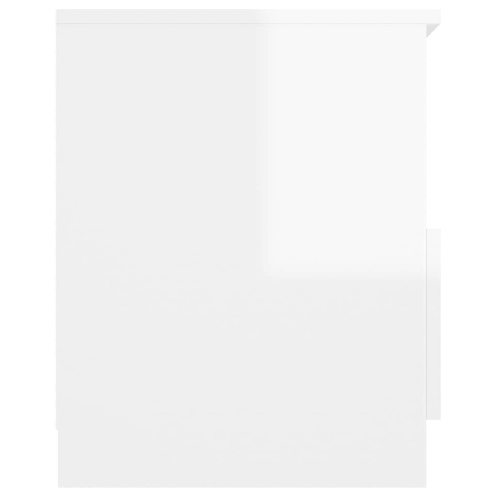 vidaXL Κομοδίνο Γυαλιστερό Λευκό 40 x 40 x 50 εκ. από Μοριοσανίδα
