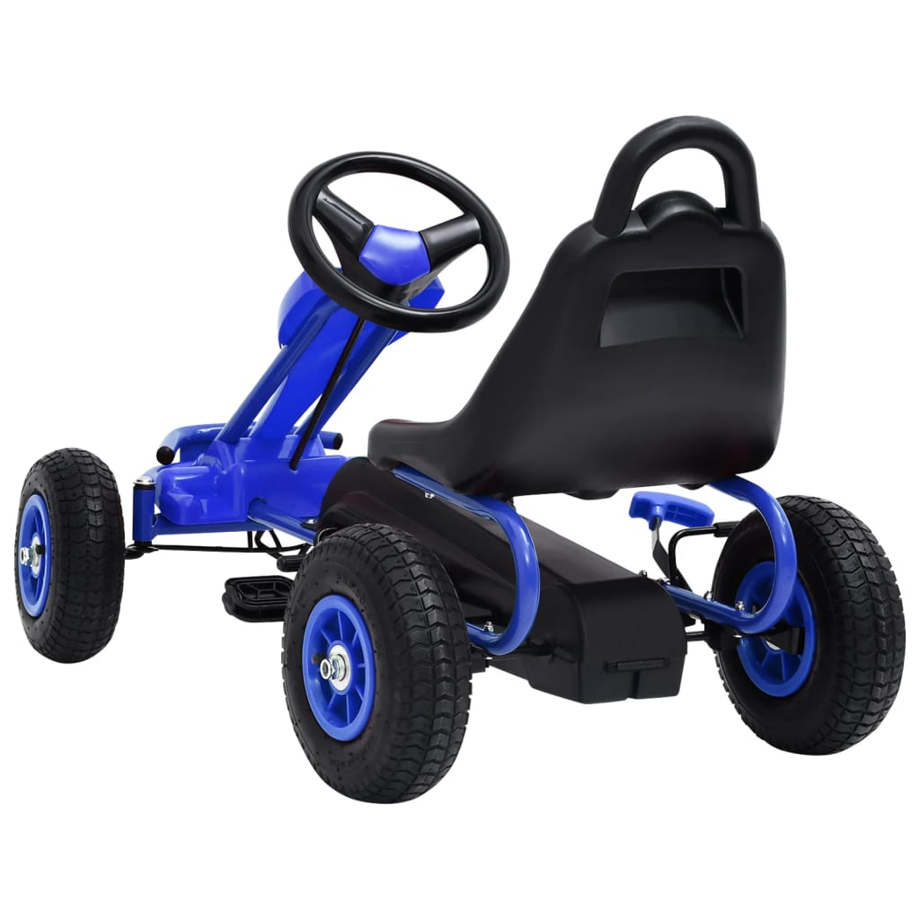vidaXL Go Kart με Πετάλια και Λάστιχα Πεπιεσμένου Αέρα Μπλε
