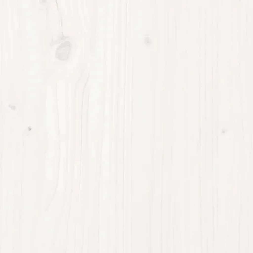 vidaXL Τραπεζάκι Σαλονιού Λευκό 60 x 50 x 35 εκ. από Μασίφ Ξύλο Πεύκου