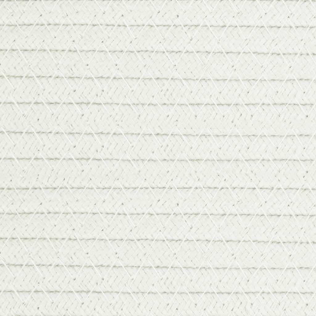 vidaXL Καλάθια Αποθήκευσης 2 τεμ. Γκρι/Λευκό Ø24 x 18 εκ. Βαμβακερά