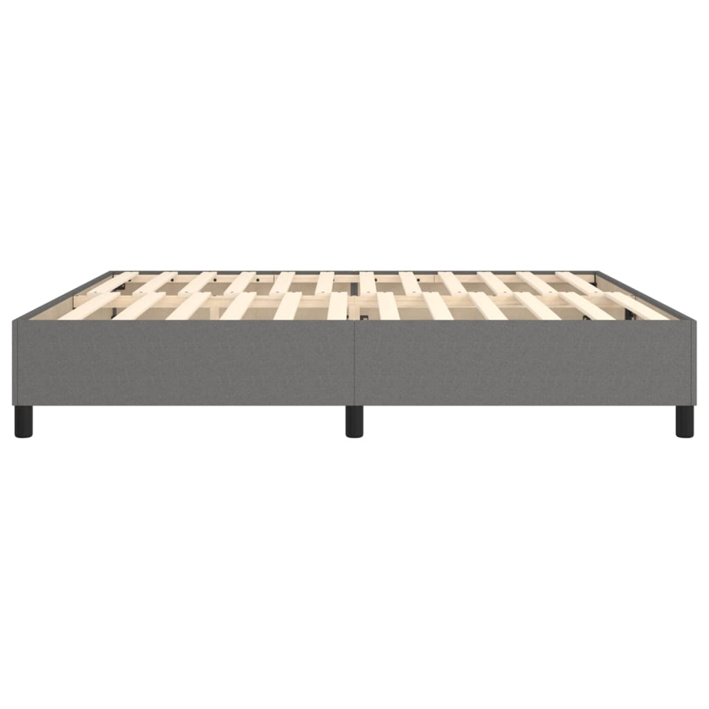 vidaXL Πλαίσιο Κρεβατιού Boxspring Σκούρο Γκρι 200x200 εκ. Υφασμάτινο