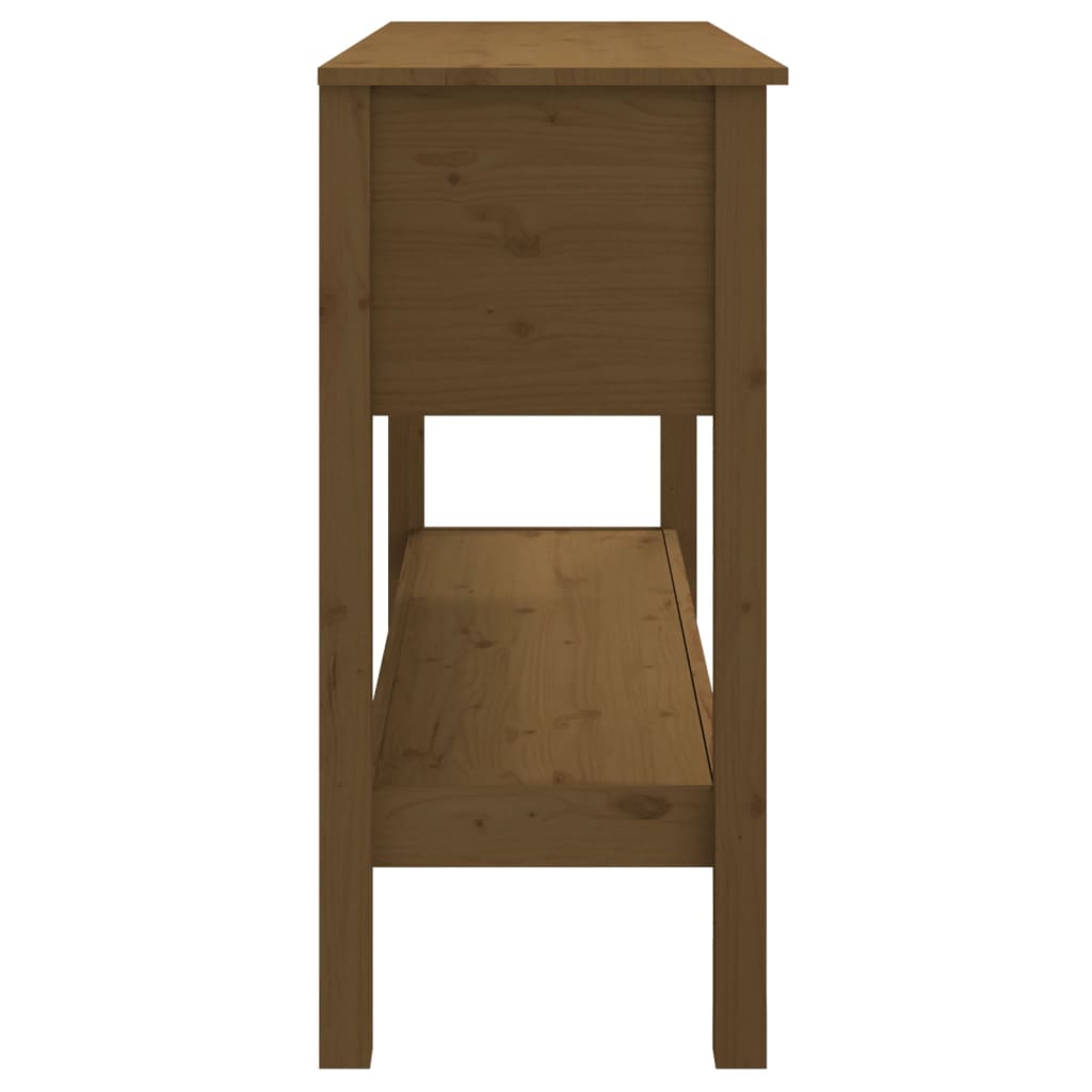 vidaXL Τραπέζι κονσόλα Καφέ μελί 100x35x75 εκ. Μασίφ Ξύλο Πεύκου