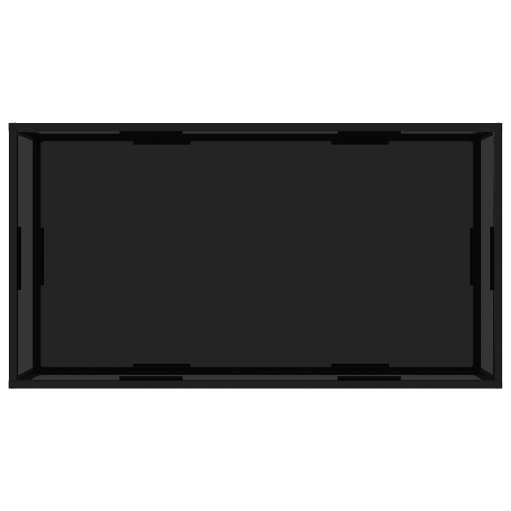 vidaXL Τραπεζάκι Σαλονιού Μαύρο 120 x 60 x 35 εκ. από Ψημένο Γυαλί
