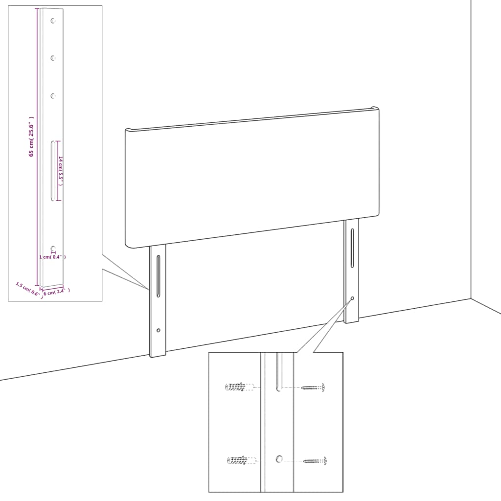 vidaXL Κεφαλάρι Κρεβατιού Ανοιχτό Γκρι 90x5x78/88 εκ. Υφασμάτινο