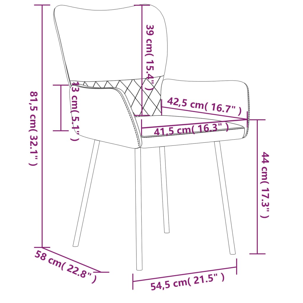vidaXL Καρέκλες Τραπεζαρίας 2 τεμ. Κρεμ από Ύφασμα και Συνθετικό Δέρμα