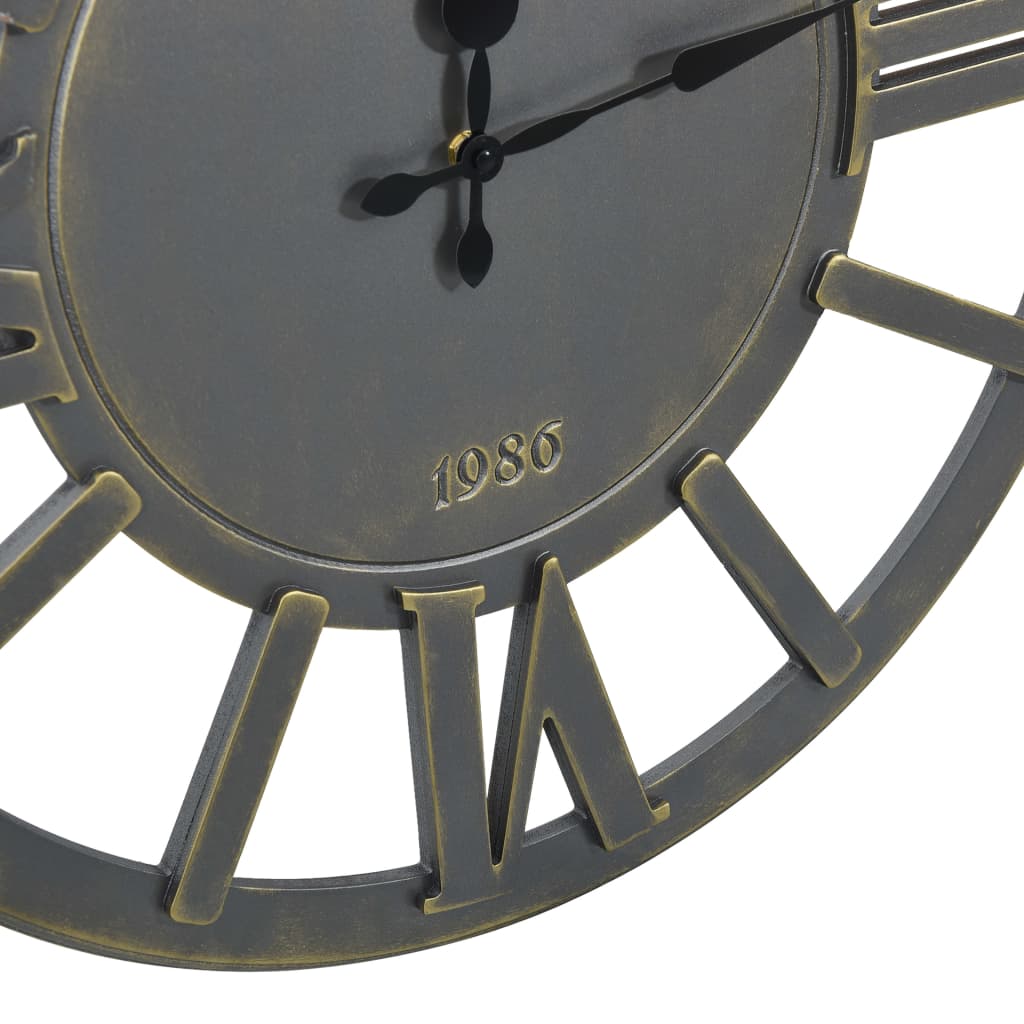 321469 vidaXL Wall Clock Grey 60 cm MDF
