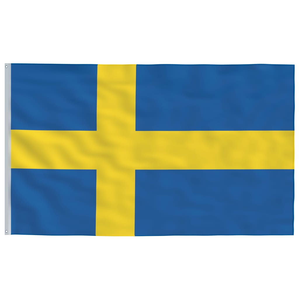 vidaXL Σημαία Σουηδίας 6,2 μ. με Ιστό Αλουμινίου
