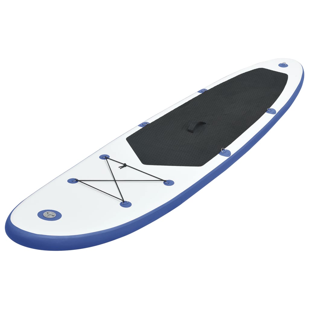 vidaXL Σετ Σανίδας Stand Up Paddle / Surf Φουσκωτό Μπλε και Λευκό