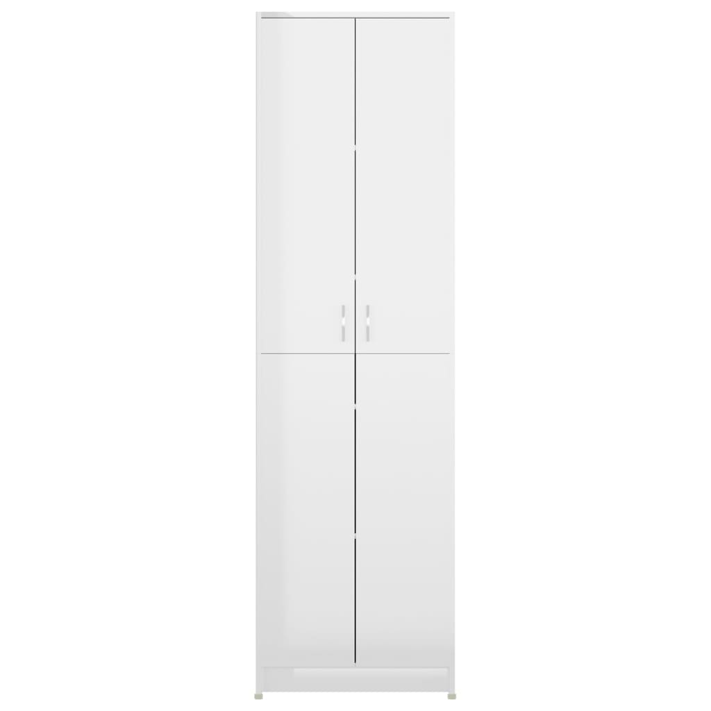 vidaXL Ντουλάπα Διαδρόμου Γυαλιστερό Λευκό 55x25x189 εκ. Μοριοσανίδα