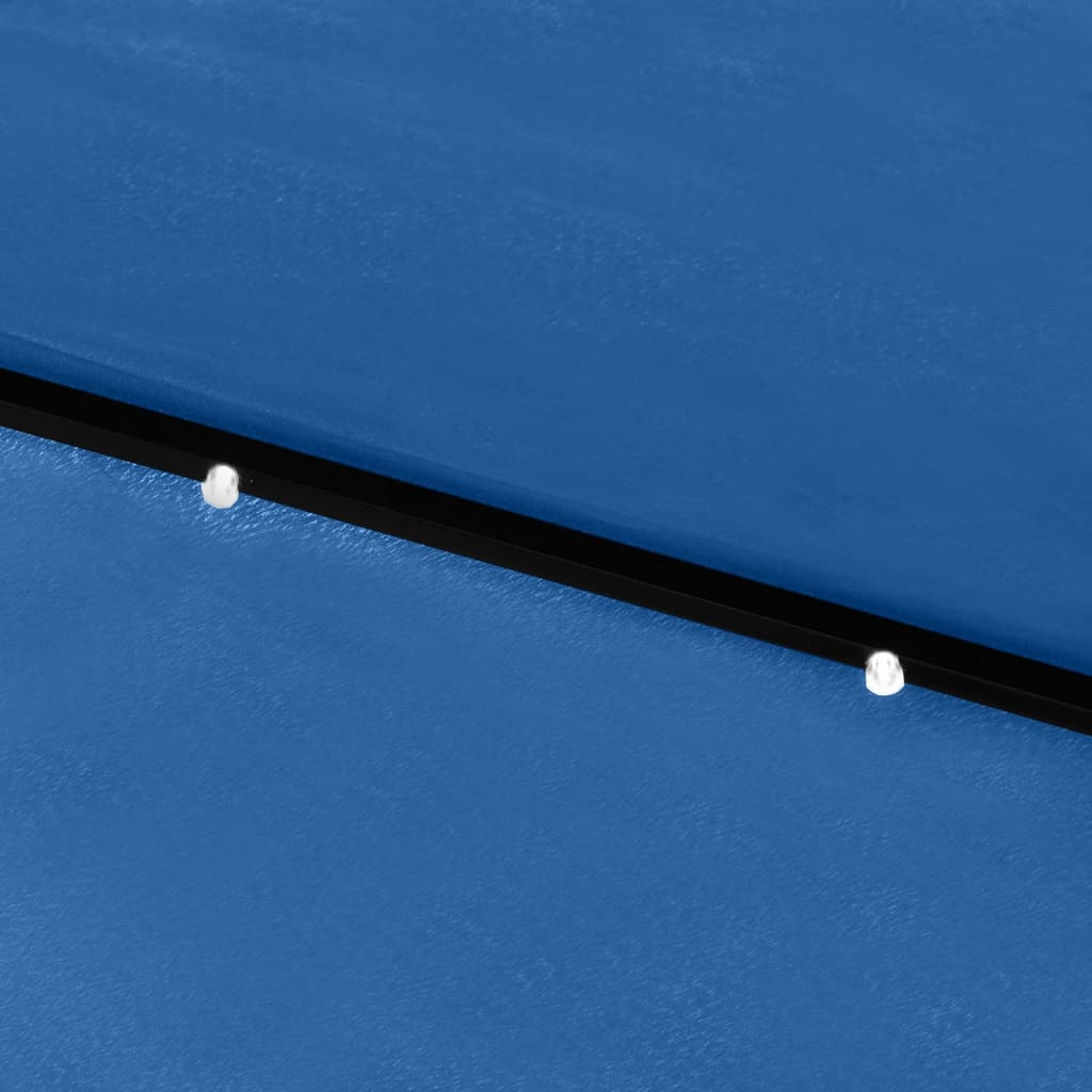vidaXL Ομπρέλα Αζούρ Μπλε 2 x 3 μ. με LED και Ατσάλινο Ιστό