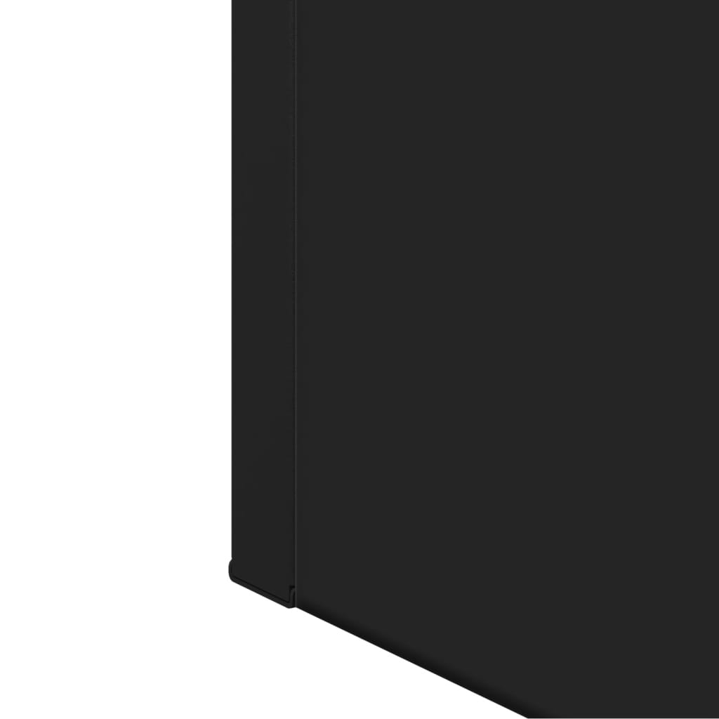 vidaXL Καθρέφτης Μπάνιου με Ντουλάπι Μαύρος 60x16x60 εκ. Μοριοσανίδα