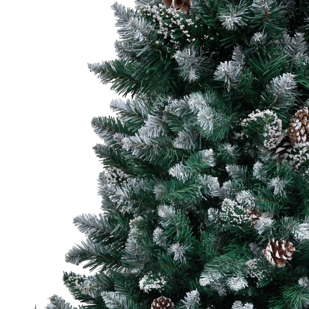 vidaXL Χριστουγεννιάτικο Δέντρο 240 εκ. με Κουκουνάρια/Λευκό Χιόνι