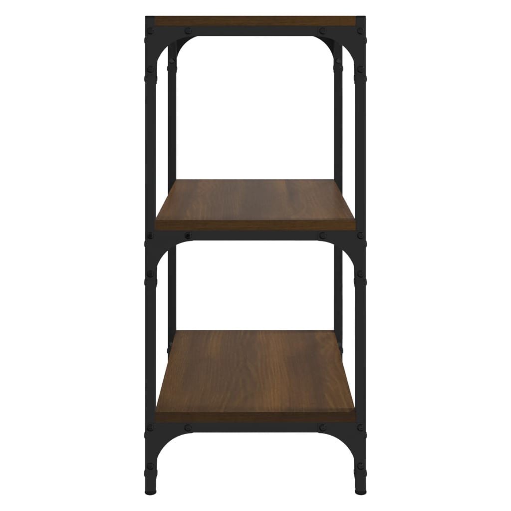 vidaXL Βιβλιοθήκη Καφέ Δρυς 40x33x70,5 εκ. Επεξεργασμένο Ξύλο & Ατσάλι