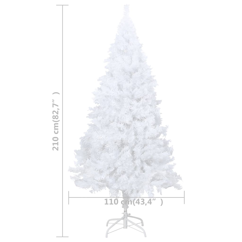 vidaXL Χριστ. Δέντρο Προφωτισμένο Πλούσια Κλαδιά Λευκό 210εκ.