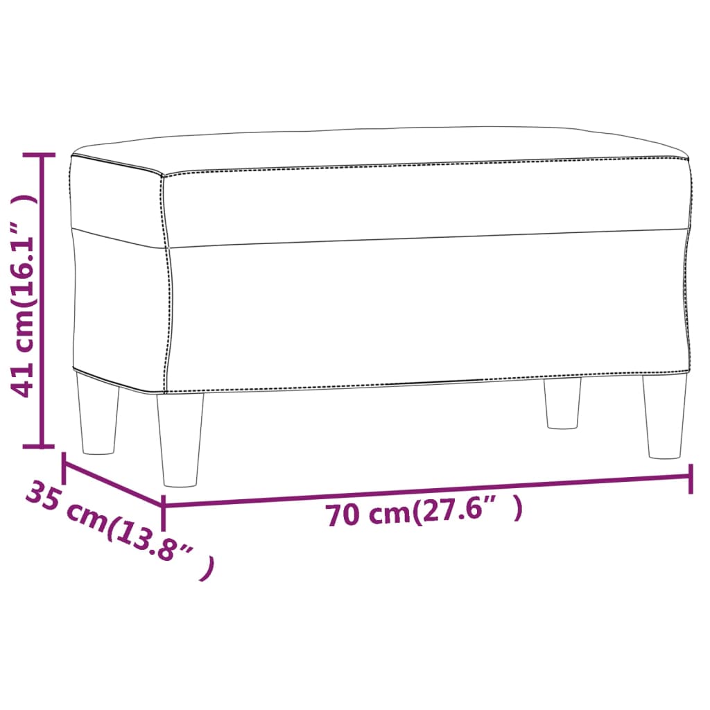 vidaXL Πάγκος Σκούρο Πράσινο 70 x 35 x 41 εκ. Βελούδινος