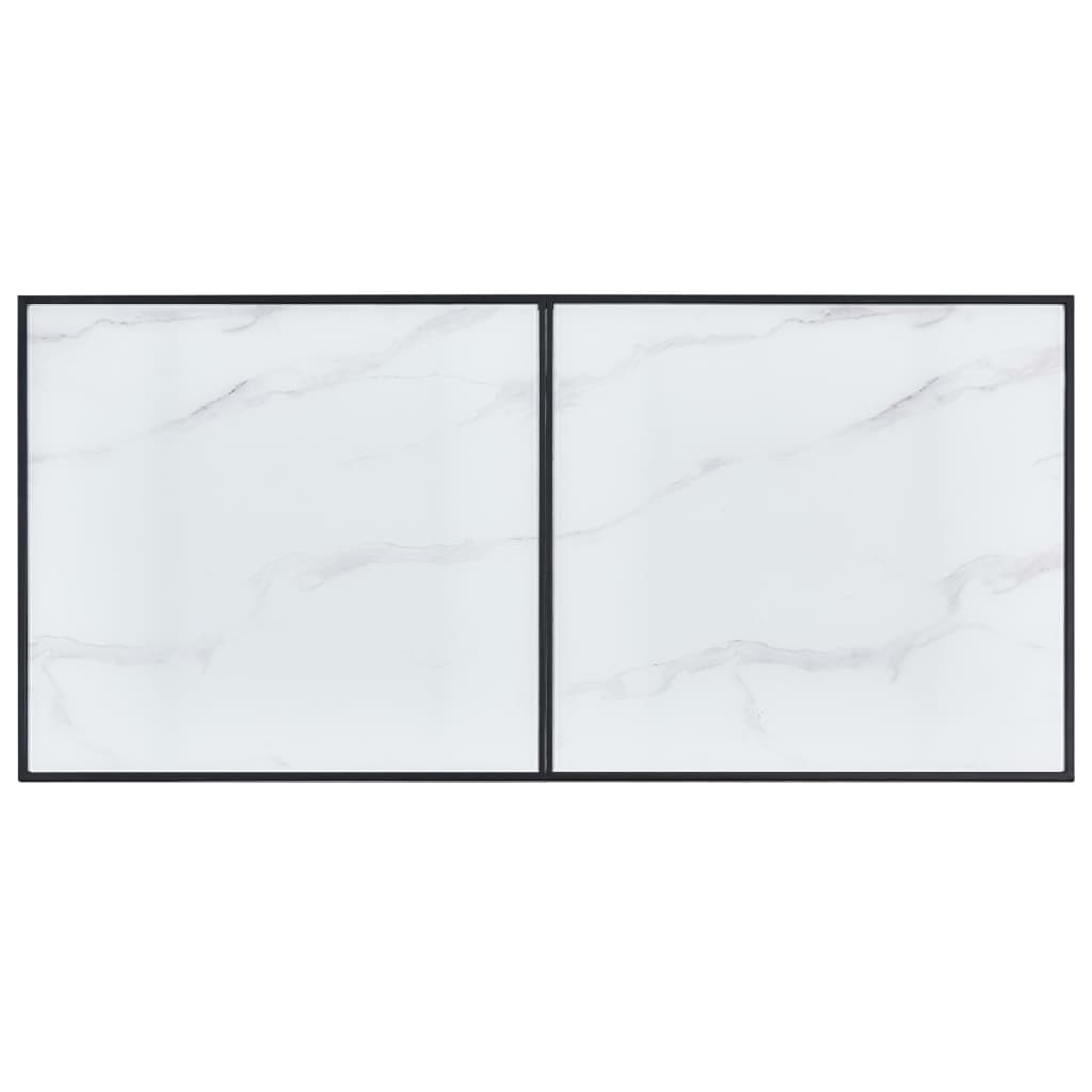 vidaXL Τραπεζαρία Λευκή 160 x 80 x 75 εκ. από Ψημένο Γυαλί