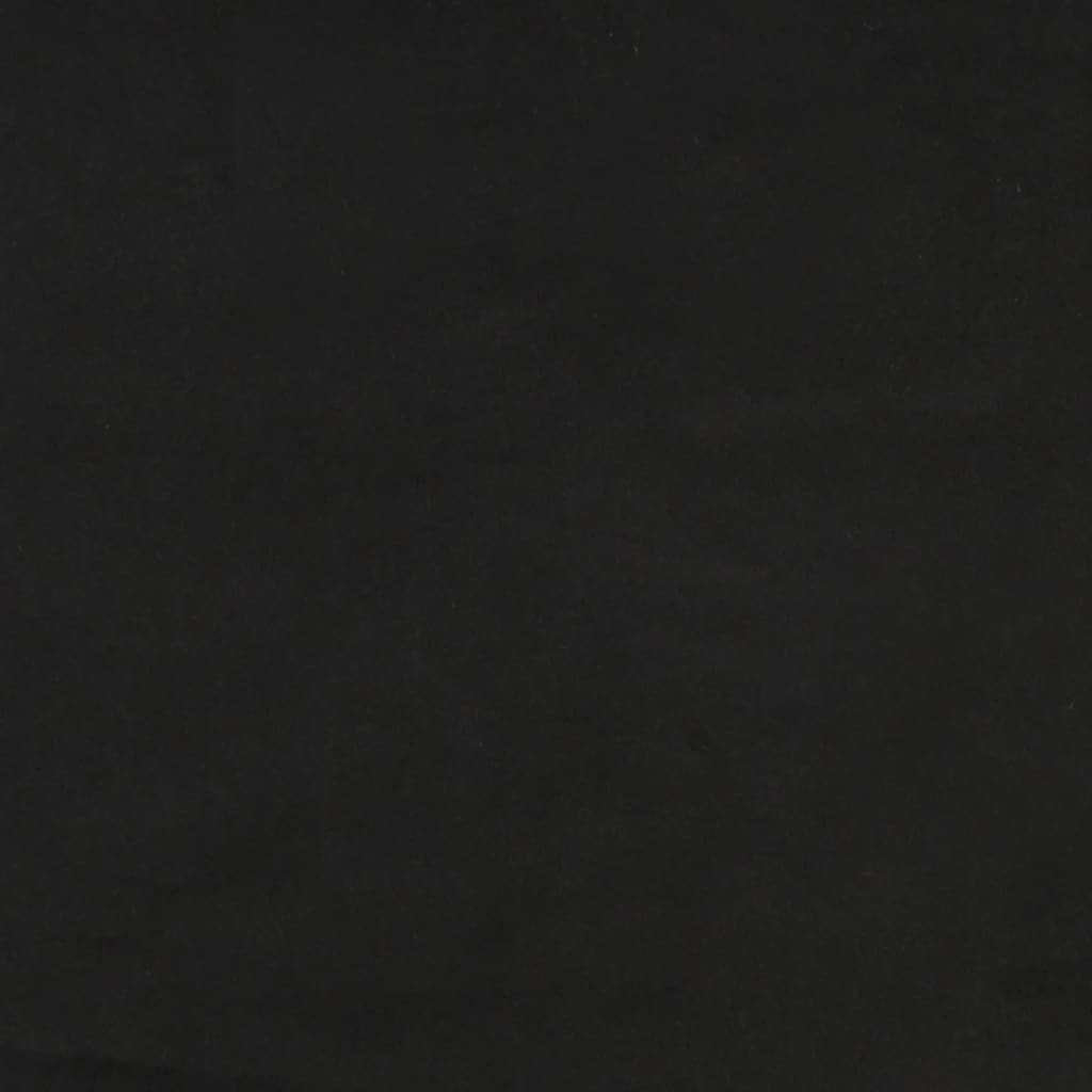 vidaXL Κρεβάτι Boxspring με Στρώμα Μαύρο 140x190 εκ. Βελούδινο