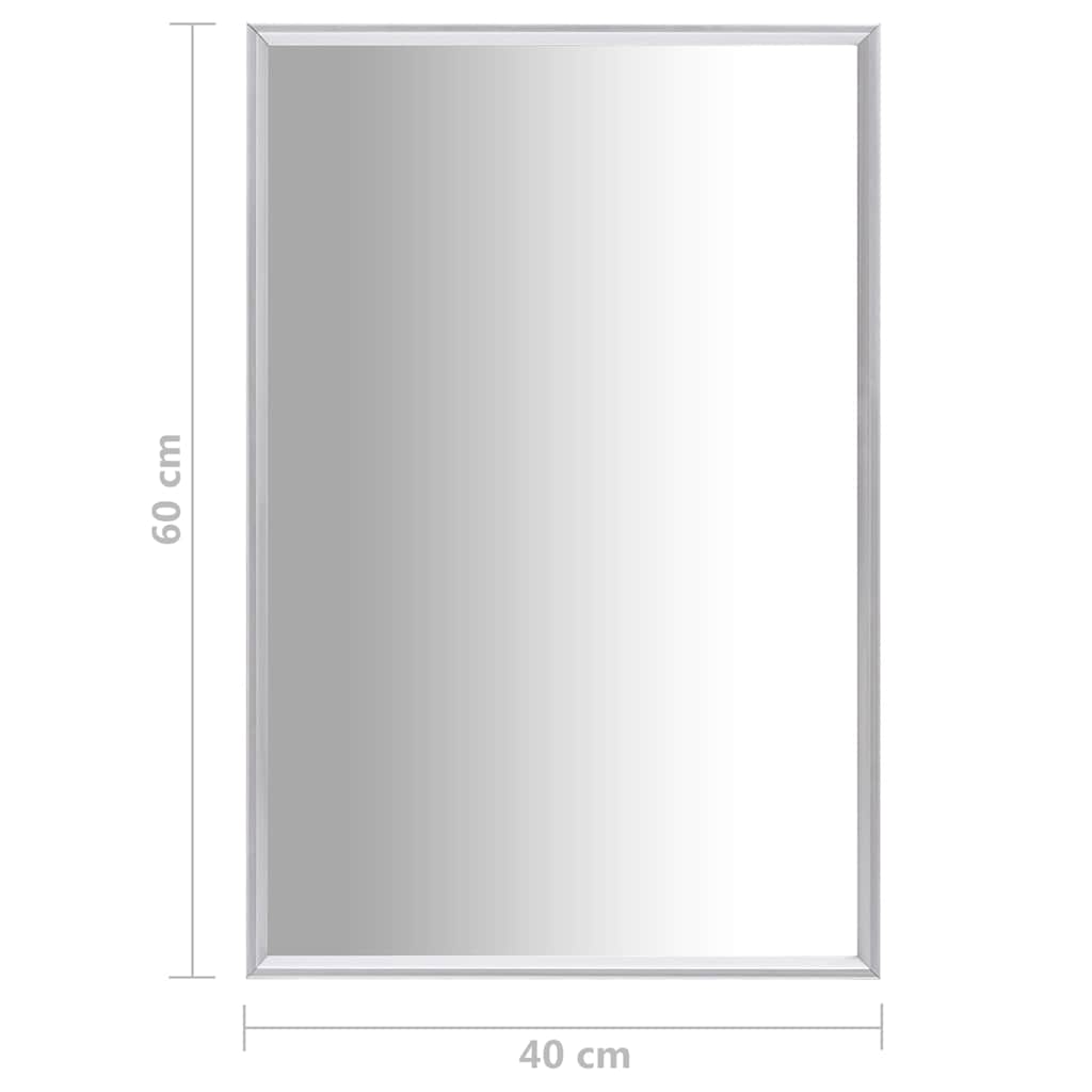 vidaXL Καθρέφτης Ασημί 60 x 40 εκ. | vidaXL.gr