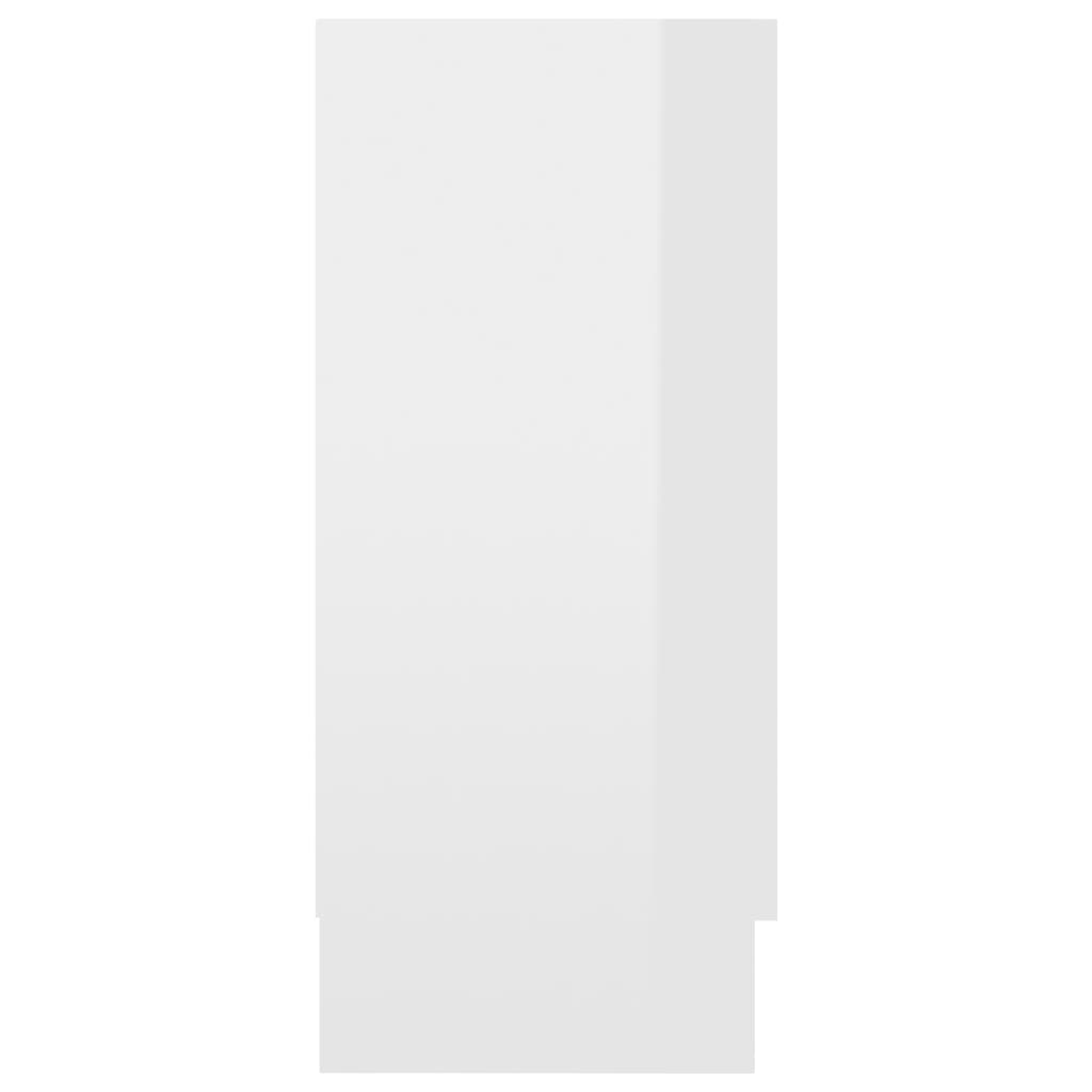 vidaXL Μπουφές Γυαλιστερό Λευκό 120 x 30,5 x 70 εκ. από Μοριοσανίδα