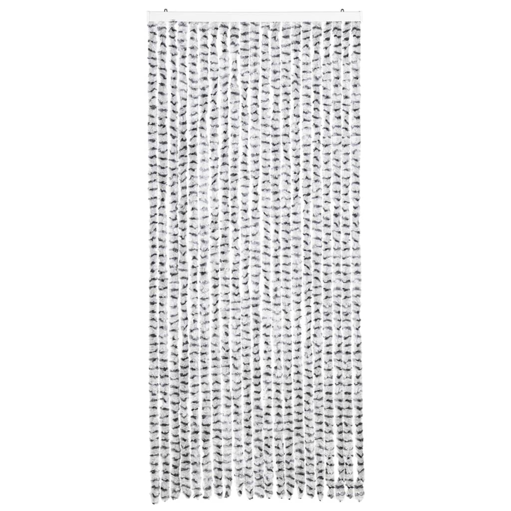 vidaXL Σήτα - Κουρτίνα Πόρτας Ανοιχτό / Σκούρο Γκρι 90 x 220 εκ. Σενίλ