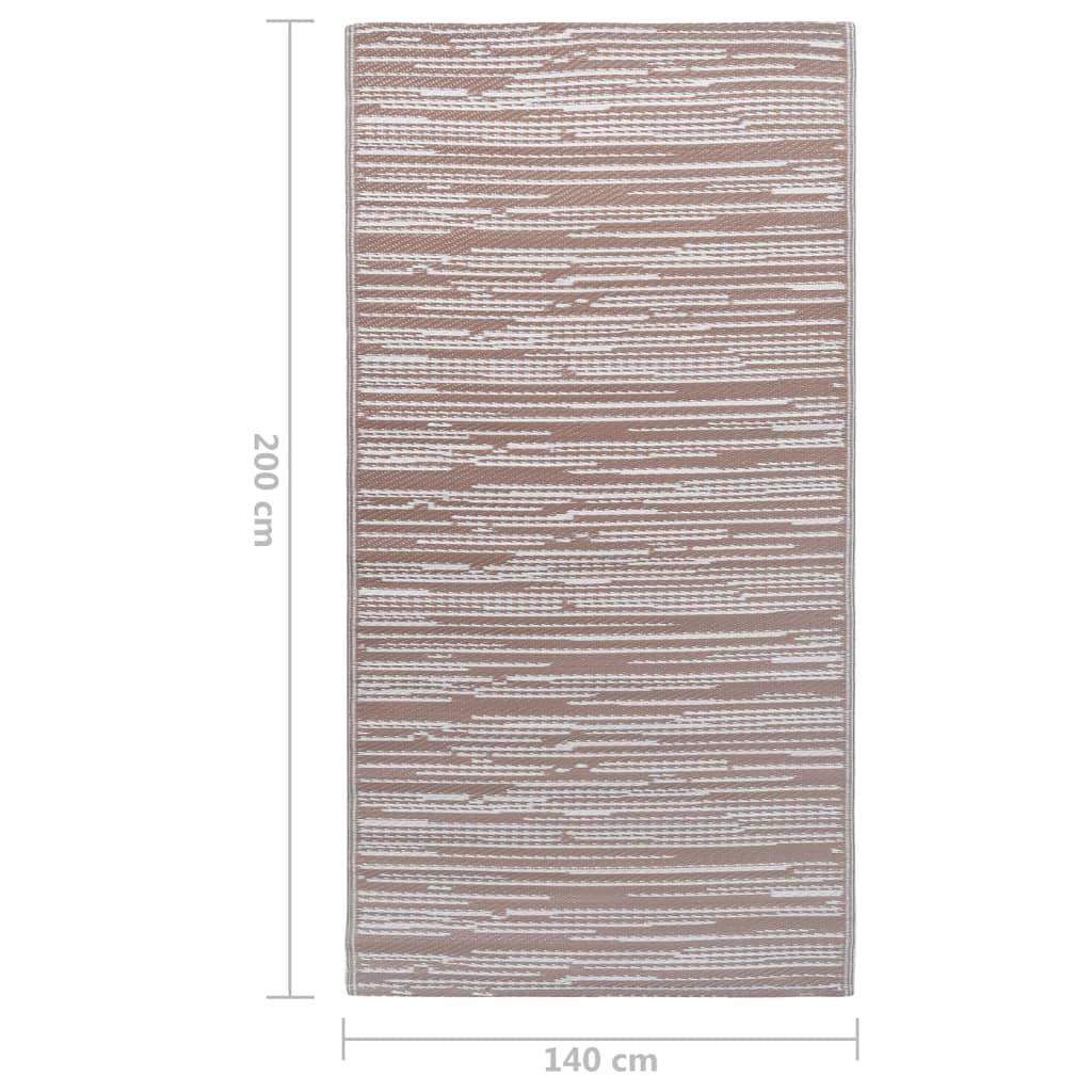 vidaXL Χαλί Εξωτερικού Χώρου Taupe 140 x 200 εκ. από Πολυπροπυλένιο