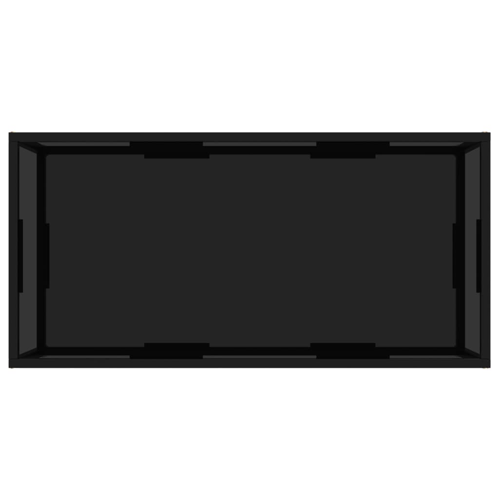 vidaXL Τραπεζάκι Σαλονιού Μαύρο 100 x 50 x 35 εκ. από Ψημένο Γυαλί