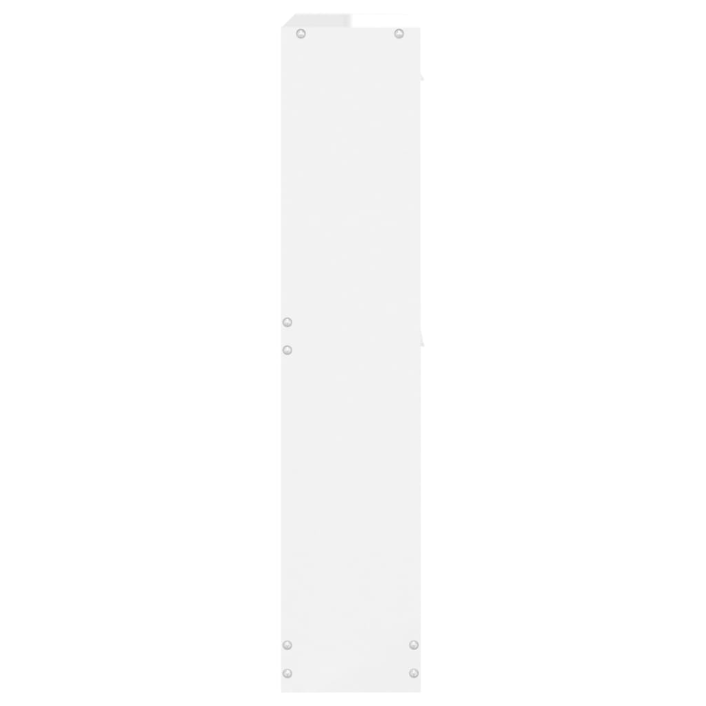 vidaXL Παπουτσοθήκη Γυαλιστερό Λευκό 59x17x81 εκ. Επεξεργασμένο Ξύλο