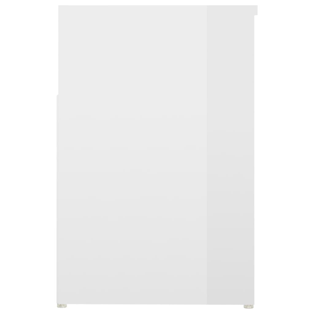 vidaXL Παπουτσοθήκη Γυαλιστερή Λευκή 80 x 30 x 45 εκ. από Μοριοσανίδα