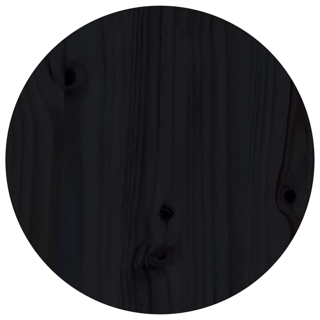 vidaXL Τραπεζάκι Σαλονιού Μαύρο Ø 40x60 εκ από Μασίφ Ξύλο Πεύκου