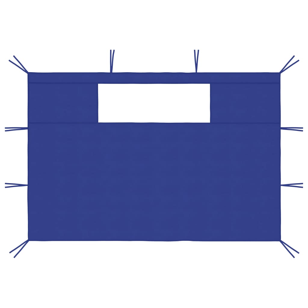 vidaXL Πλαϊνά για Κιόσκι με Παράθυρα 2 τεμ. Μπλε 4,5x2,1 μ. 70 γρ./μ²