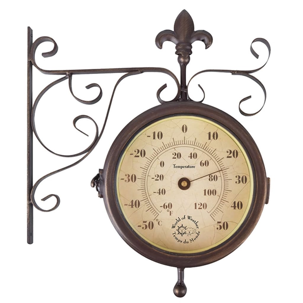Esschert Design Ρολόι Σταθμού με Θερμόμετρο TF005