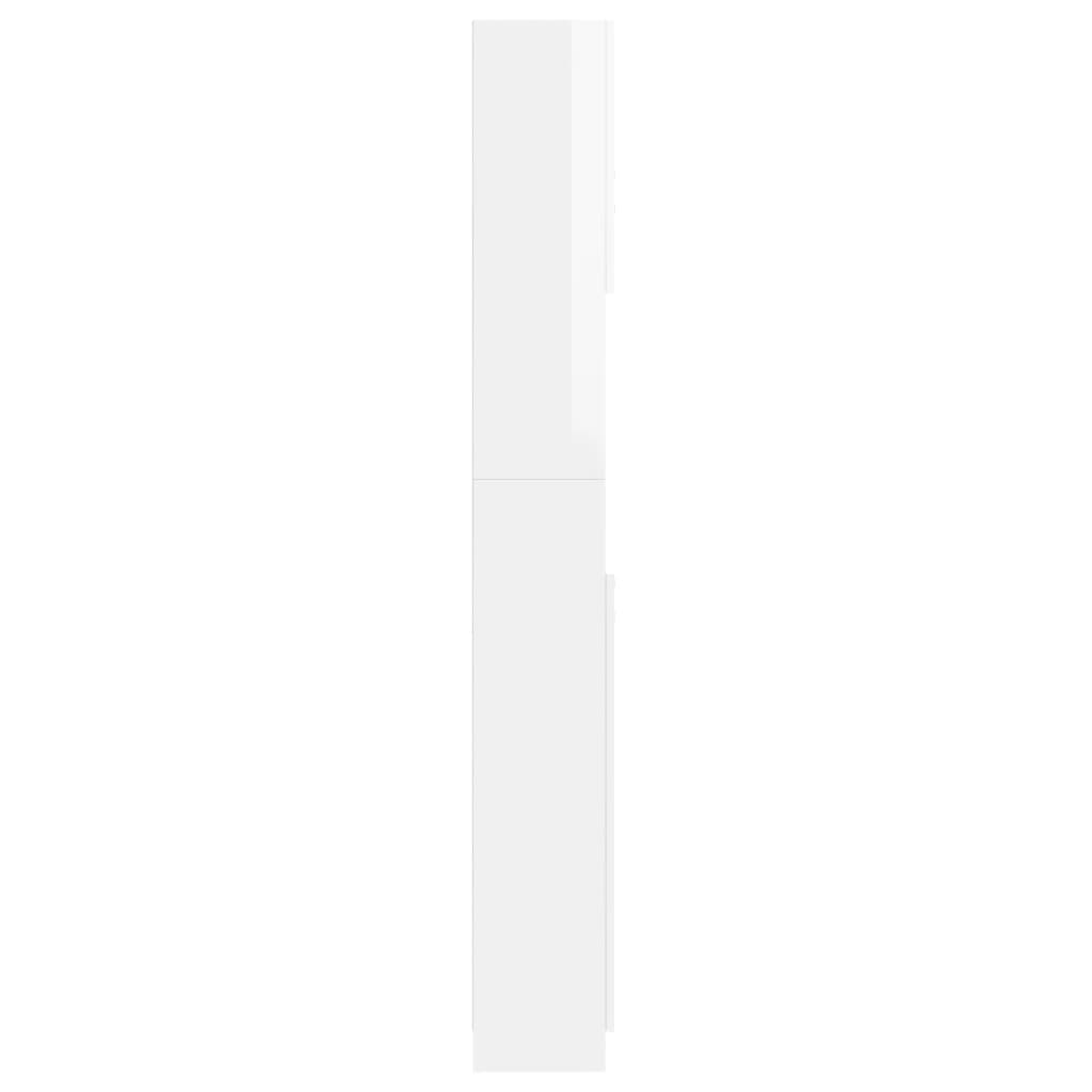 vidaXL Στήλη Μπάνιου Γυαλιστερό Λευκό 32 x 25,5 x 190 εκ. Μοριοσανίδα
