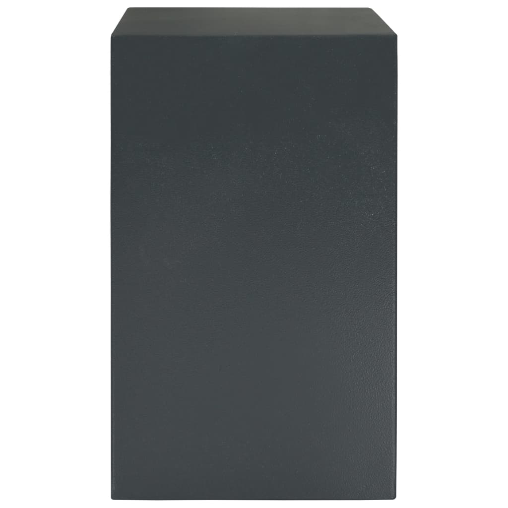 vidaXL Χρηματοκιβώτιο με Κλειδί Σκούρο Γκρι 35 x 31 x 50 εκ. Ατσάλινο