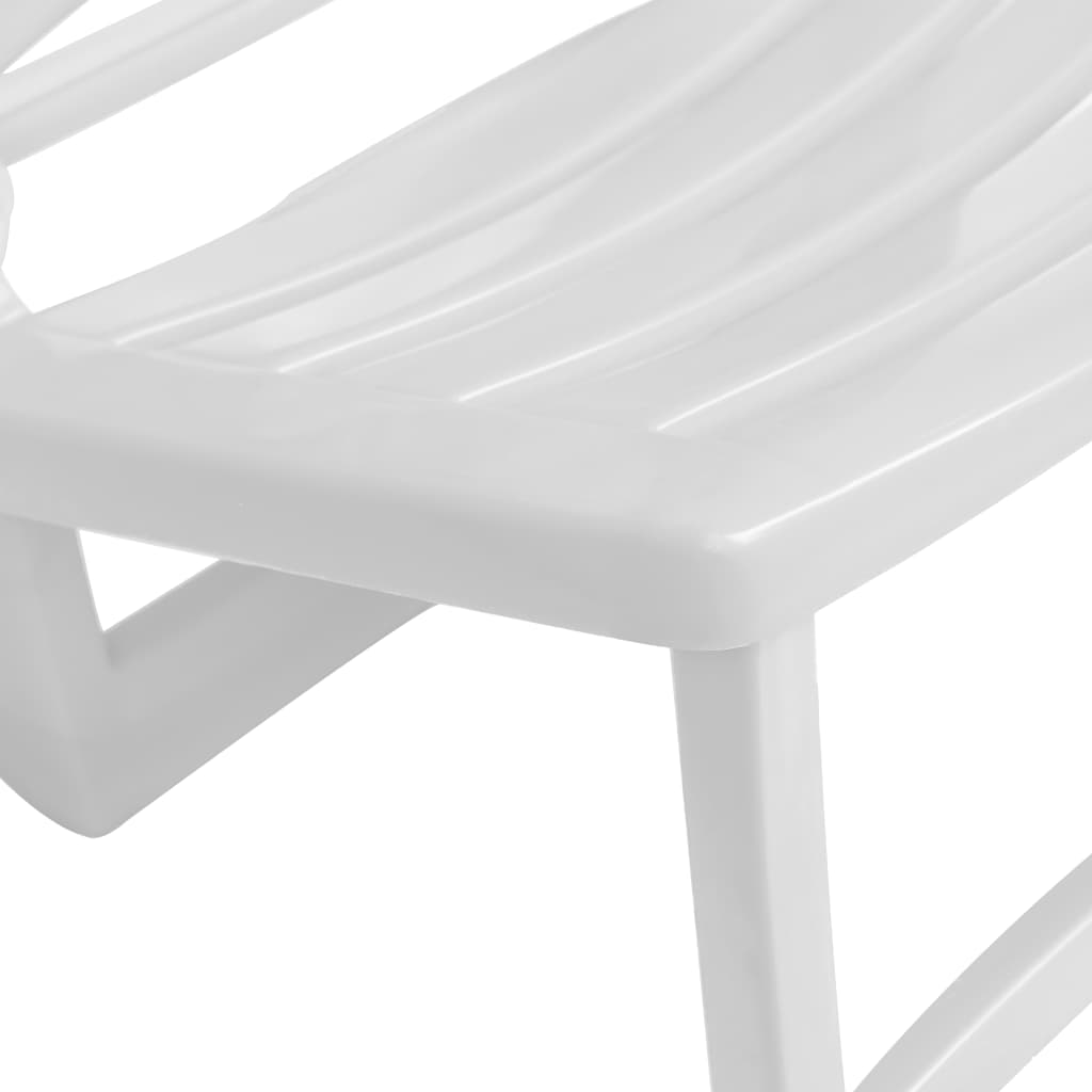 vidaXL Καρέκλες Παραλίας Πτυσσόμενες 4 τεμ. Λευκές Πλαστικές
