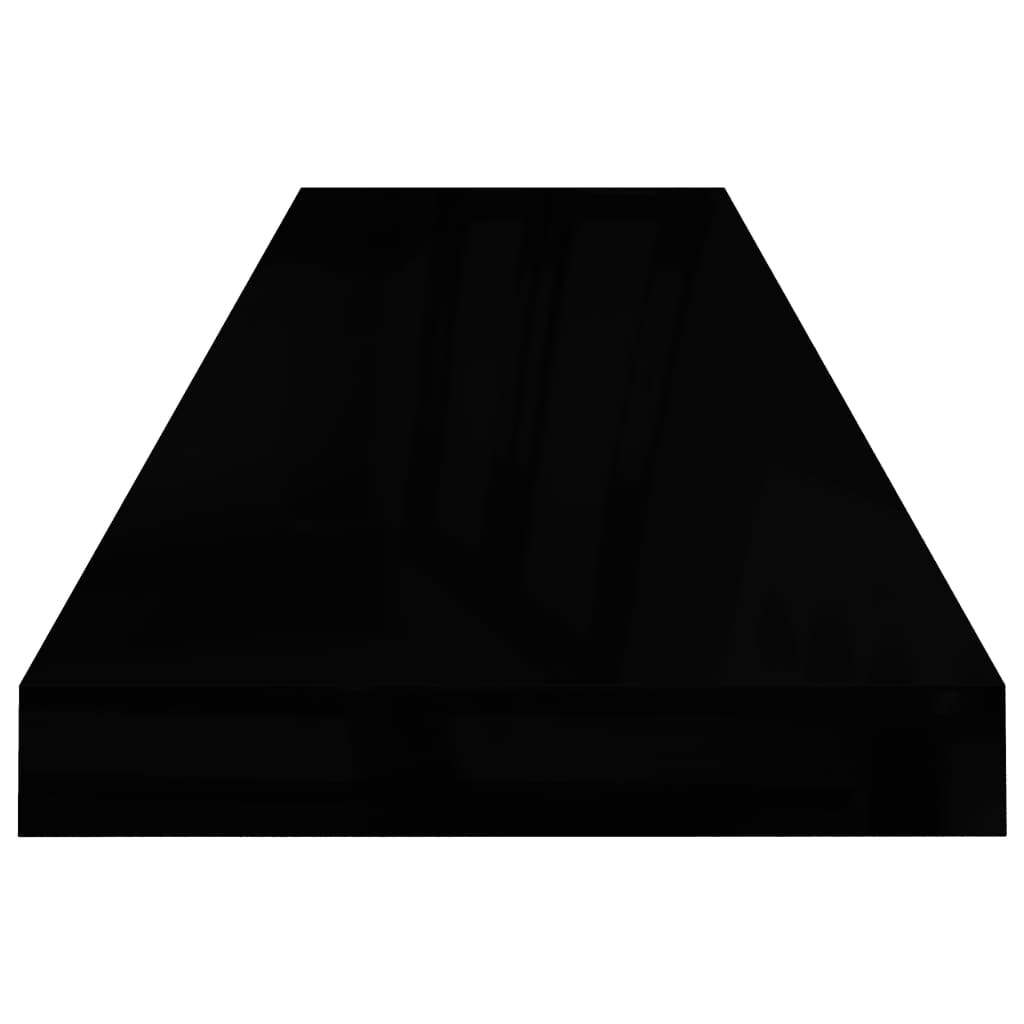 vidaXL Ράφι Τοίχου Γυαλιστερό Μαύρο 90 x 23,5 x 3,8 εκ. MDF