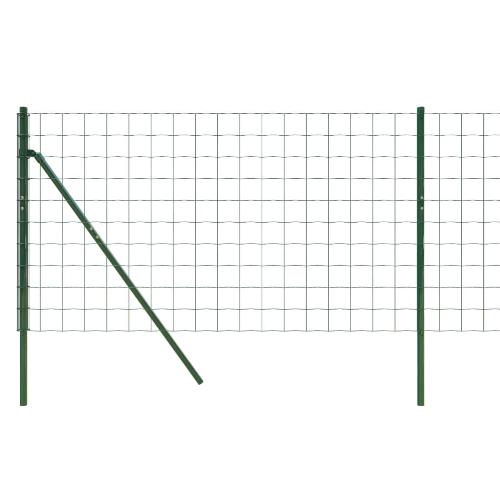 vidaXL Συρματόπλεγμα Περίφραξης Πράσινο 0,8x25 μ. Γαλβανισμένο Ατσάλι