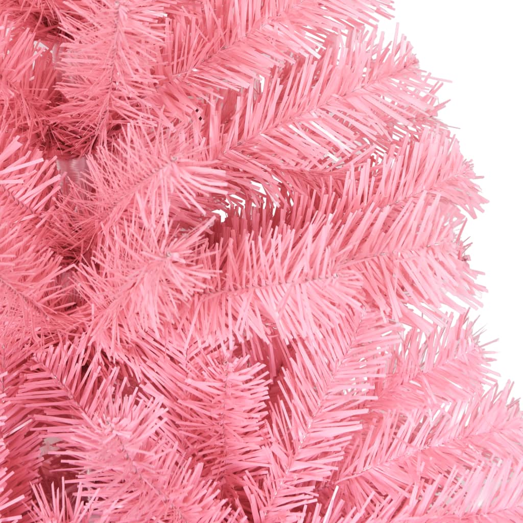 vidaXL Χριστουγεννιάτικο Δέντρο Τεχνητό Με Βάση Ροζ 120 εκ. PVC